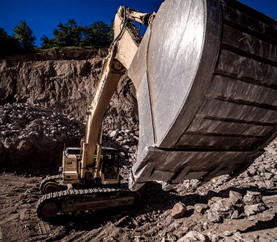 Grubenbetrieb im Schotterwerk